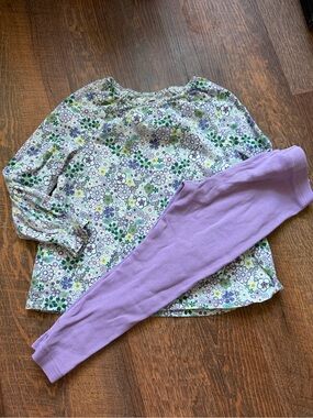 Kids Floral Long Sleeve Play Set in Purple